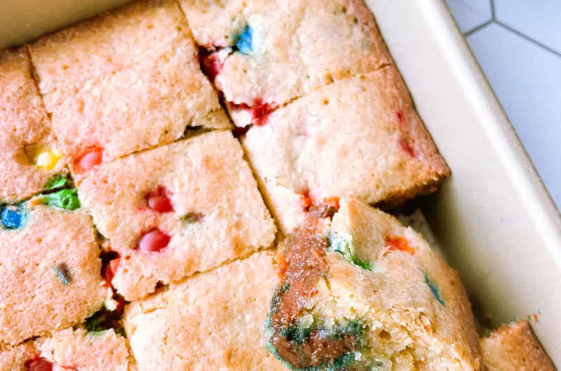 M&M Cookie Bars - The Best Lazy Girl Dessert