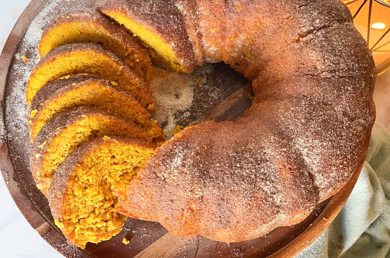 Pumpkin Donut Bundt Cake - Simple with Cake Mix Base