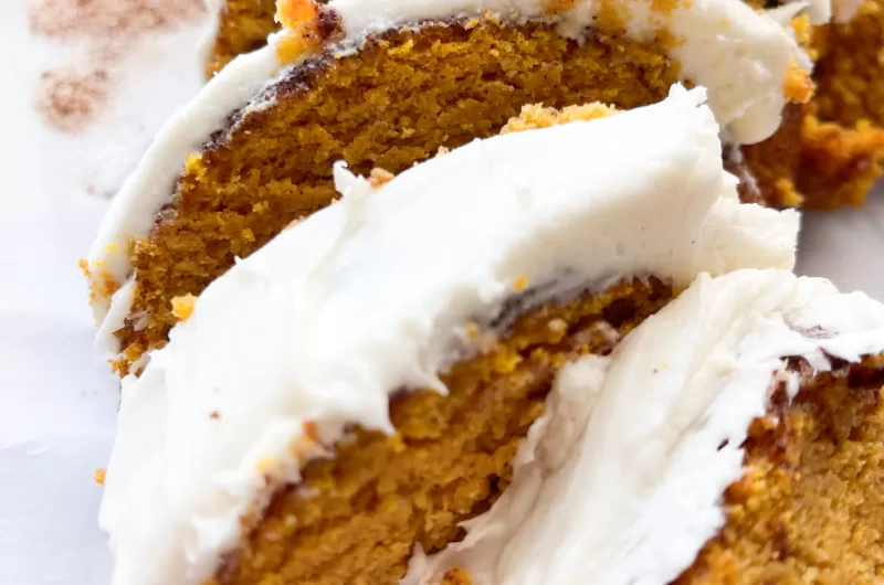 Pumpkin Cake with Cream Cheese Frosting - Simple Cake Mix Base