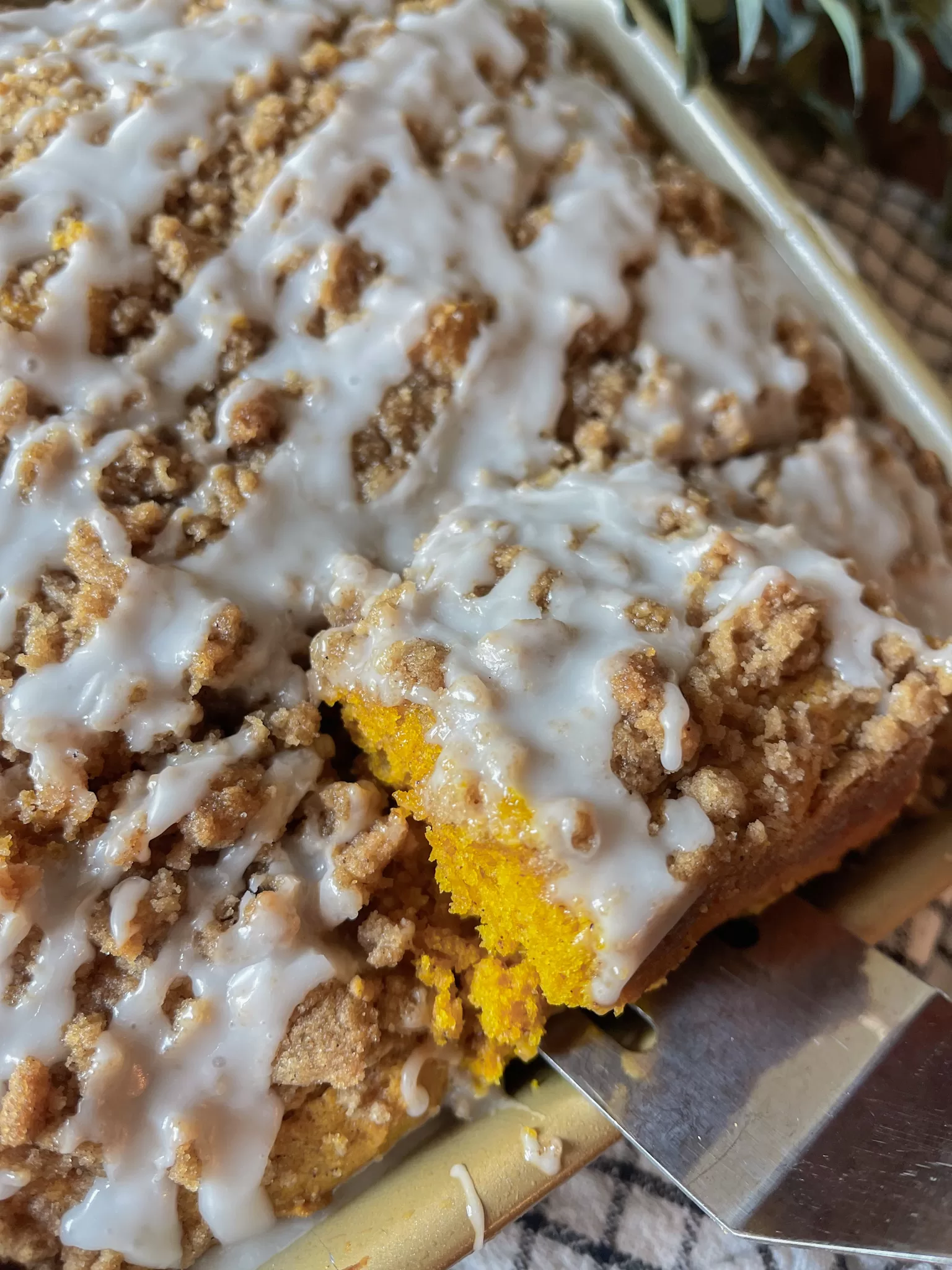 Pumpkin Coffee Cake with Streusel Topping