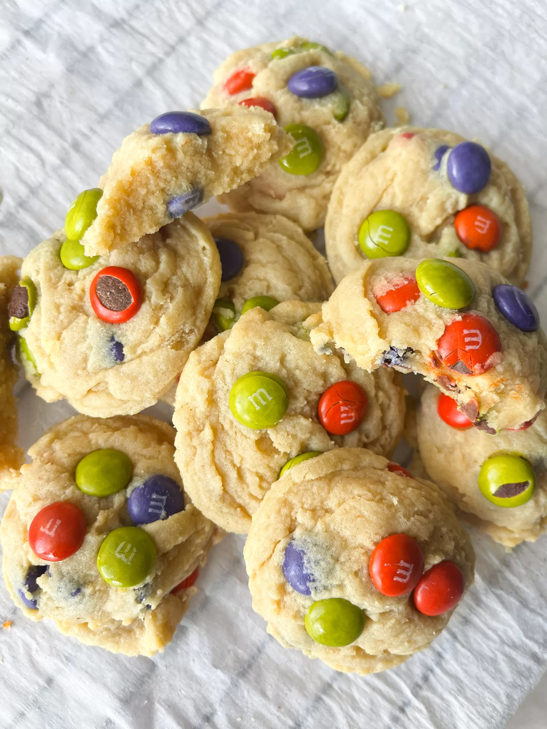 Halloween M&M Pudding Cookies