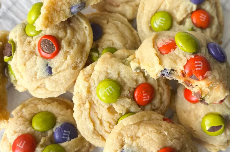 Halloween M&M Pudding Cookies