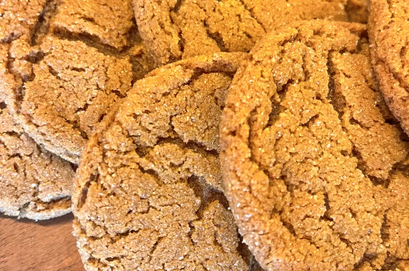 Soft & Chewy Brown Butter Ginger Molasses Cookies