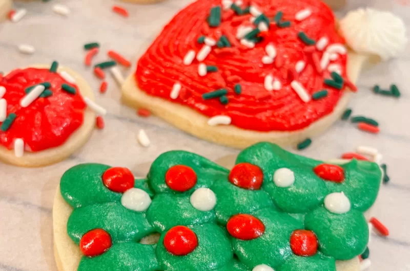 Christmas Sugar Cookies with Buttercream Frosting