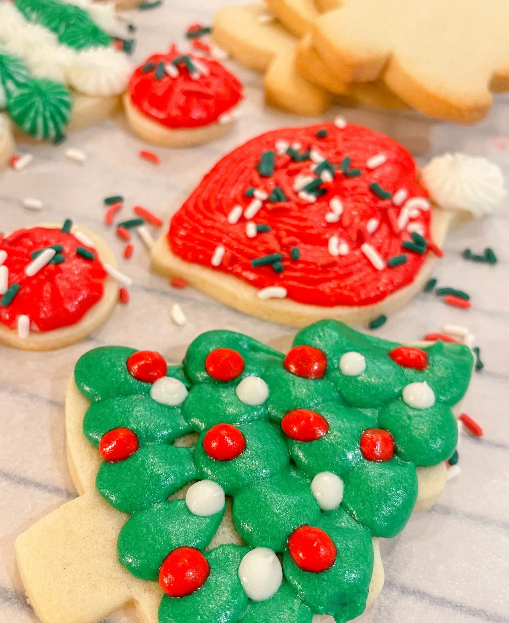 Christmas Sugar Cookies with Buttercream Frosting