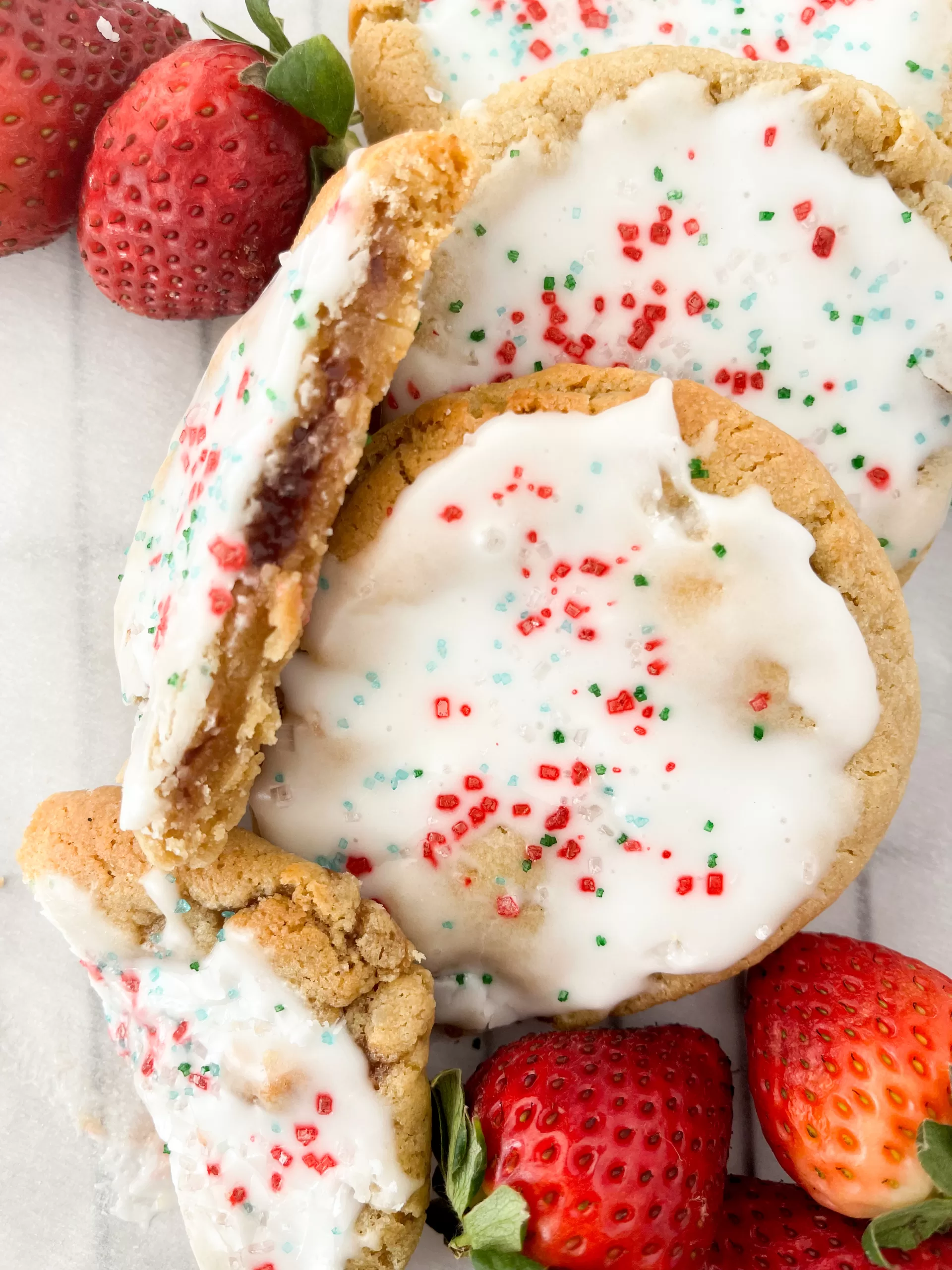 Strawberry Pop Tart Cookies