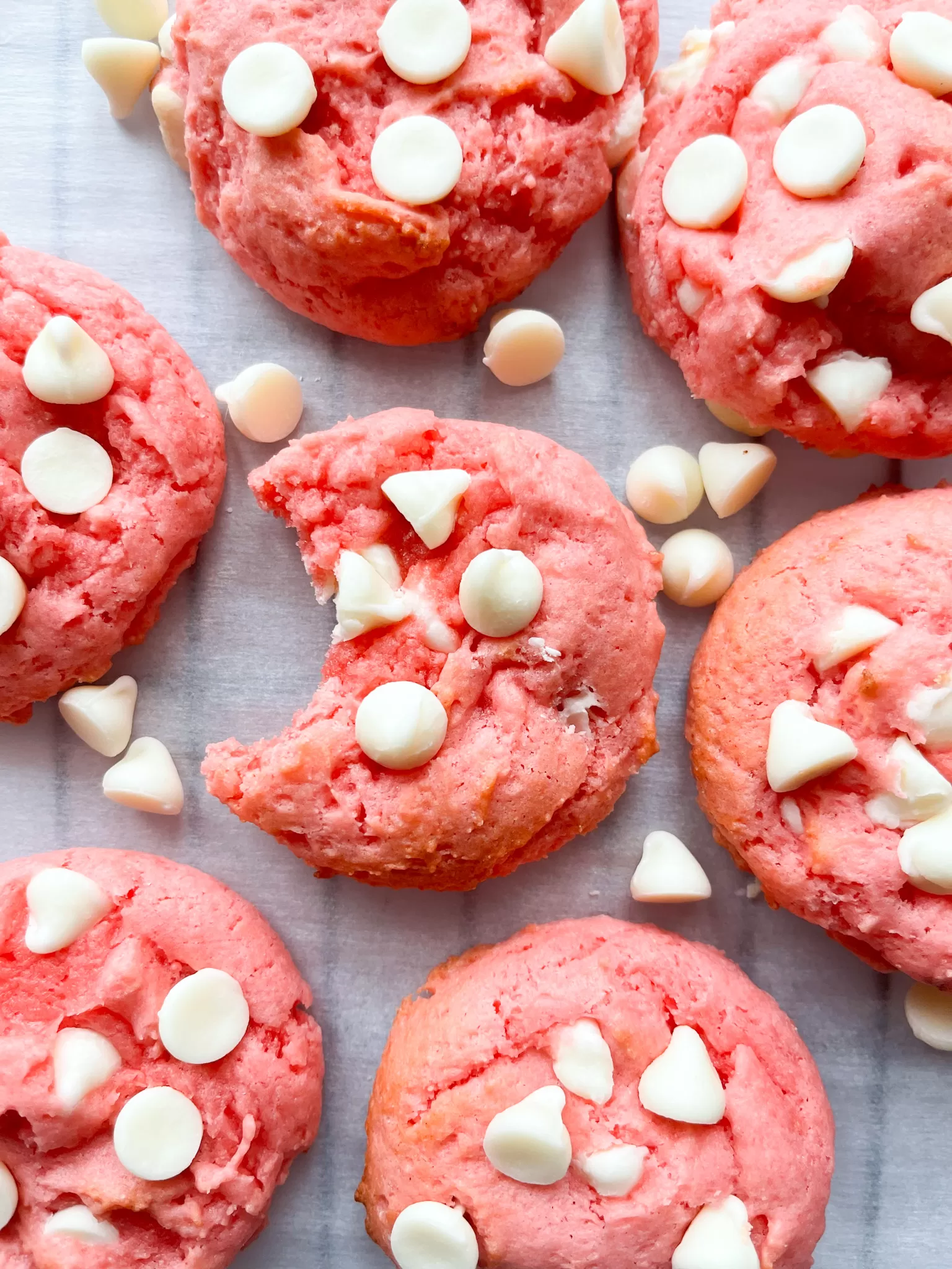 Strawberries & Cream Cake Mix Cookies