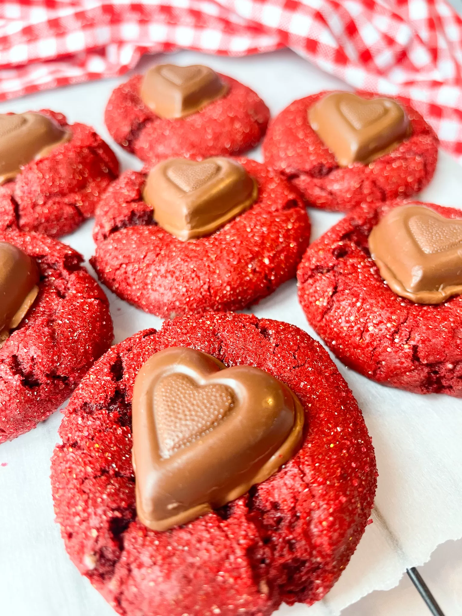 Red Velvet Blossoms – Easy with Cake Mix