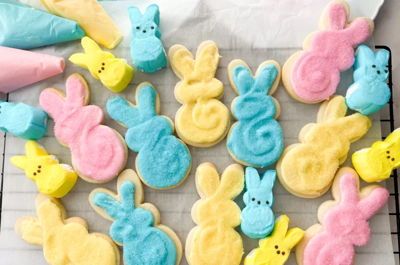 Peeps Sugar Cookies - with Marshmallow Buttercream