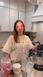 I finally made an icing instructional video! 🥳

No, this is not a textbook royal icing and wasn’t created to be. If you need an icing that will dry as hard as a rock, keep looking! 

BUT - if you’re look for a delicious icing to frost cookies with the kids, that will dry to a nice crust for storing then THIS IS IT!

When I say I’ve made gallonssssss of this icing I am not exaggerating.

No gatekeeping here! The only reason is has taken me this long to share is because I’ve truly never measured it all out before 🤭🫣 you might be surprised at how simple this is to make!

Blog post with written instructions to come- for now be sure to SAVE this video for the upcoming holidays! 

Comment “almond” and I’ll send you the link to my favorite Lorann almond emulsion- or for my Facebook friends I’ll link it in the comments 

Enjoy!