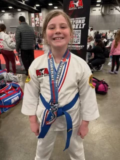 I’m so proud of these two for competing at the national level for Taekwondo this weekend!
Annie got 2nd out of 15 girls in her ring in combat sparring! 💪🏻
Gene brought home a 1st and 2nd place title in his events in the “40 & Fragile” ring (as I like to call it 😏😂) which secured his stage title in sparring the second year running.
Gene is also only a few months away from getting his blackbelt!
It makes me so happy seeing people I love do things they enjoy and excel at ❤️