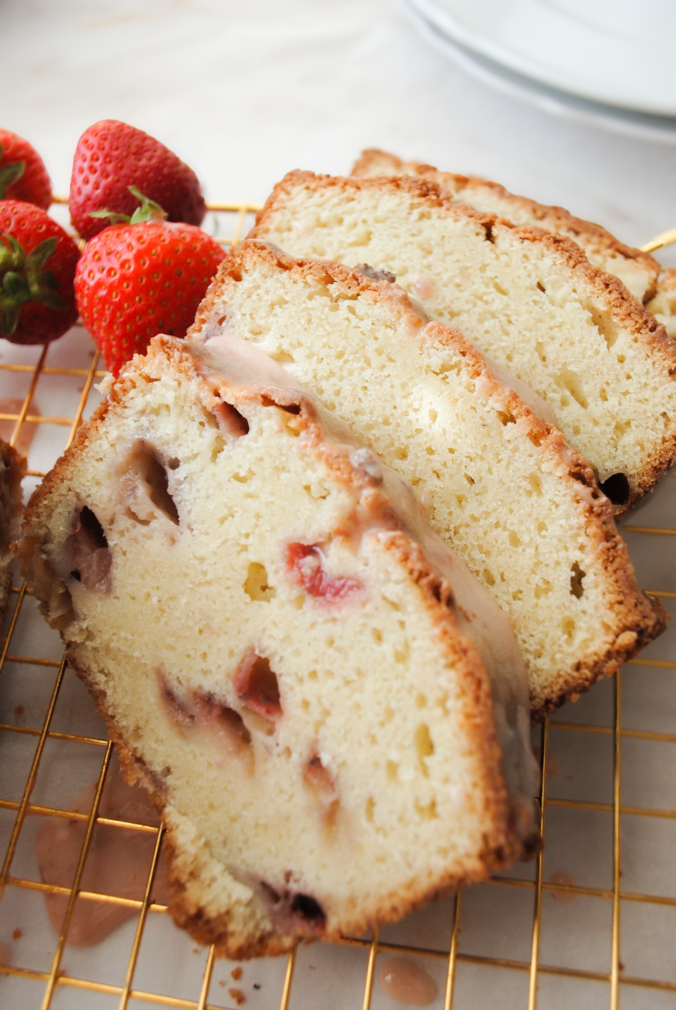 Strawberries & Cream Pound Cake
